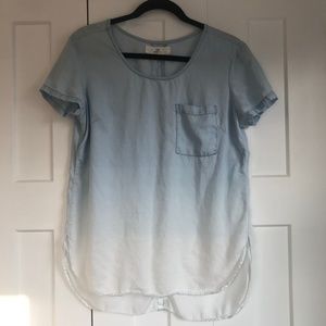 Ombre Chambray Pocket Tee